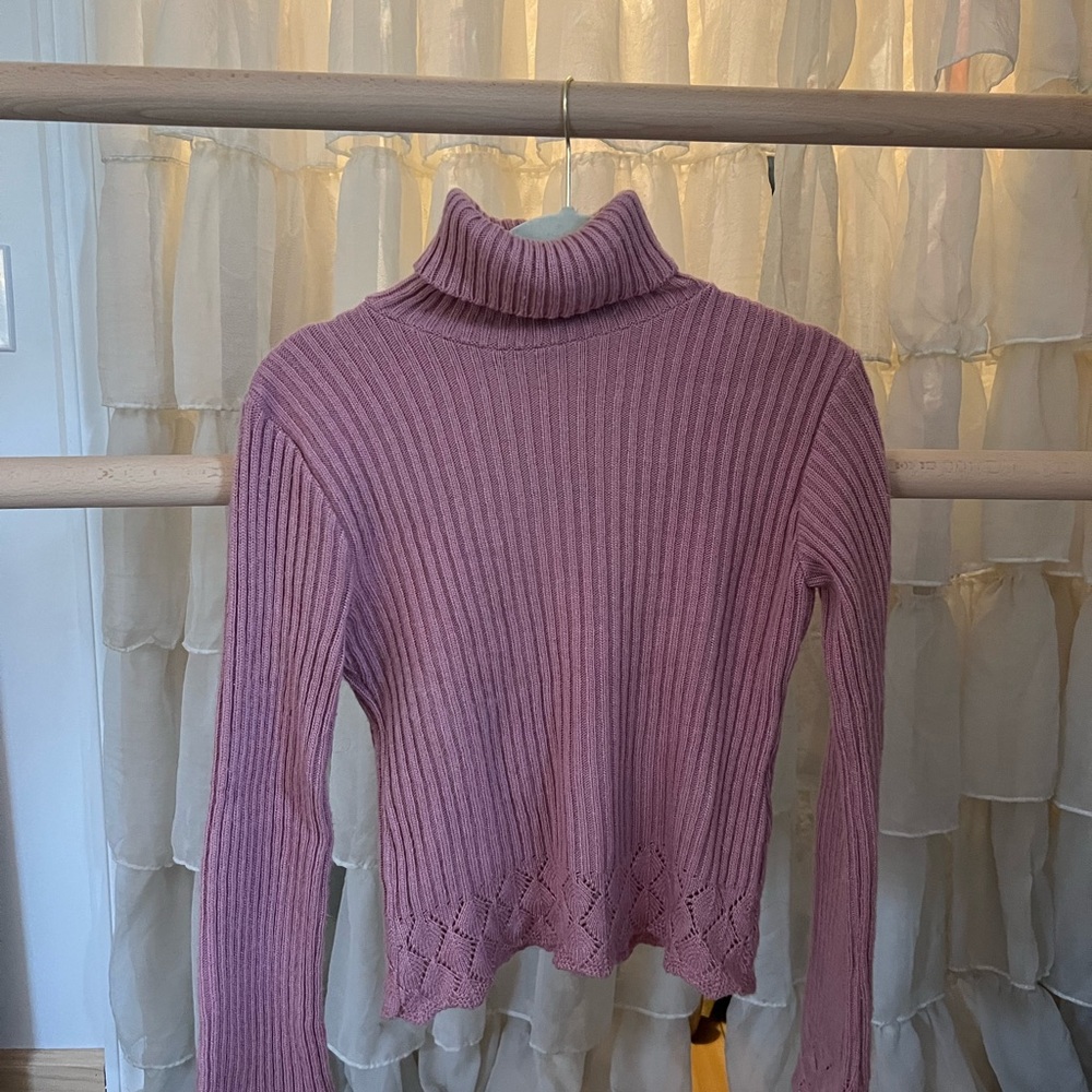 Pink Turtleneck Sweater